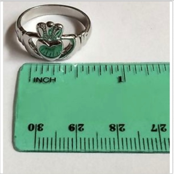 Silver Stainless Steel Claddagh Ring Celtic Irish Size 5 6 7 8 10 - Picture 8 of 8